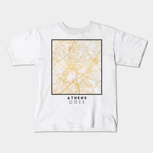 ATHENS GREECE CITY STREET MAP ART Kids T-Shirt